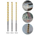 thumbnail image 4 of 3pcs Masonry Drill Bits Set Tungsten Carbide For Masonary Concrete BriFor CK Stone, 4 of 12