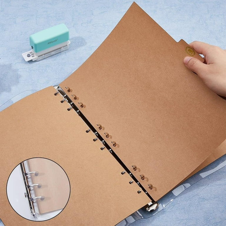 Chris.W A5 6-Ring Binder Cover - Clear PVC Snap Closure For Planner Pages, Transparent (No Paper Included)