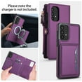 thumbnail image 2 of Decase 2-in-1 Detachable Magnetic Wallet Case Compatible with Samsung Galaxy A56 5G, Shockproof PU Leather Flip Cover with Card Slots,Cash Pocket,Zipper Purse,Crossbody Strap,RFID Blocking,Purple, 2 of 8
