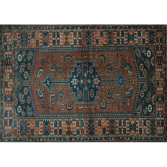 Ahgly Company Indoor Rectangle Persian Light Blue Traditional Area Rugs, 8' x 10'