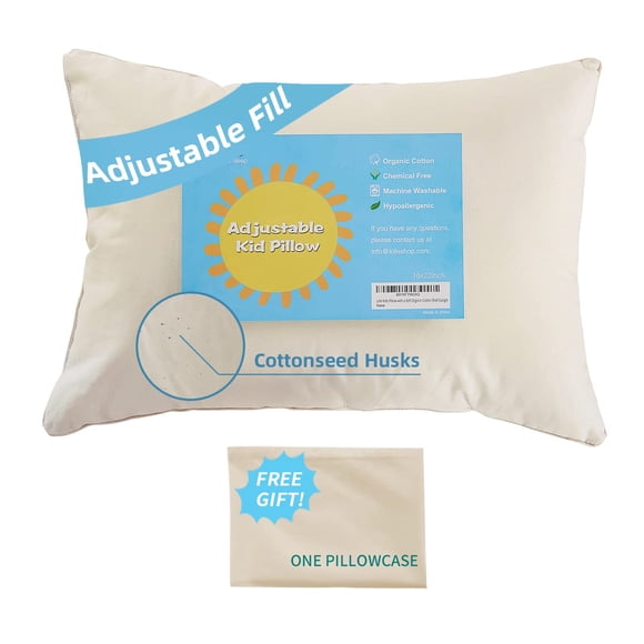 Almohada LOFE Organic Standard de 20 x 26 cm con funda de almohada 100% algodón