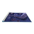 thumbnail image 2 of Ahgly Company Machine Washable Indoor Rectangle Oriental Blue Modern Area Rugs, 7' x 9', 2 of 4