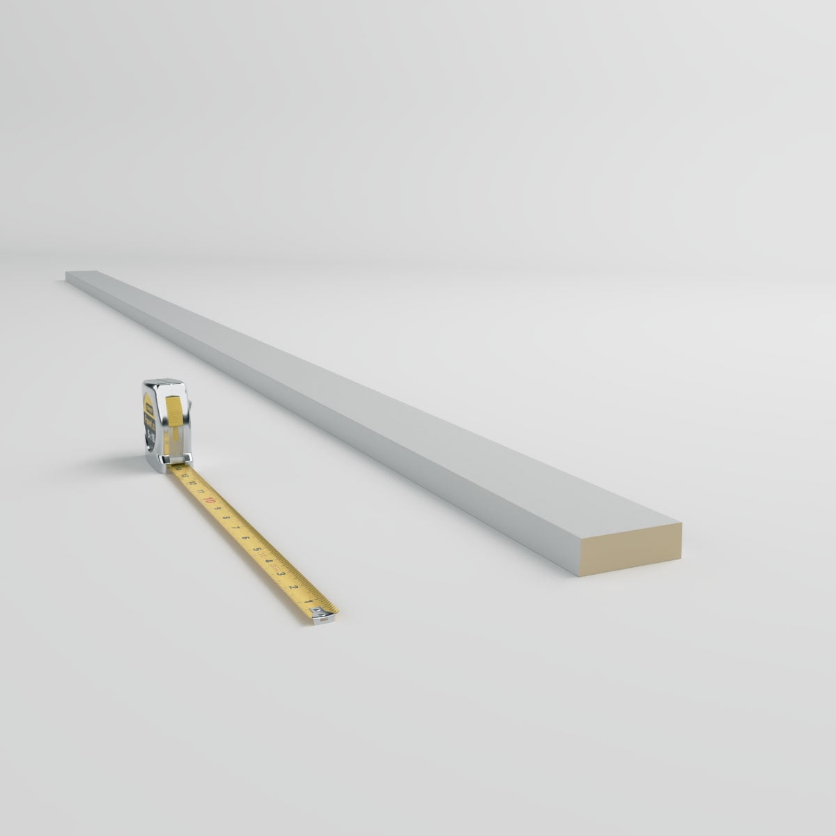 Ekena Millwork 3 1/4"H x 1"P x 94 1/2"L Flat Trim Moulding (2-Pack)