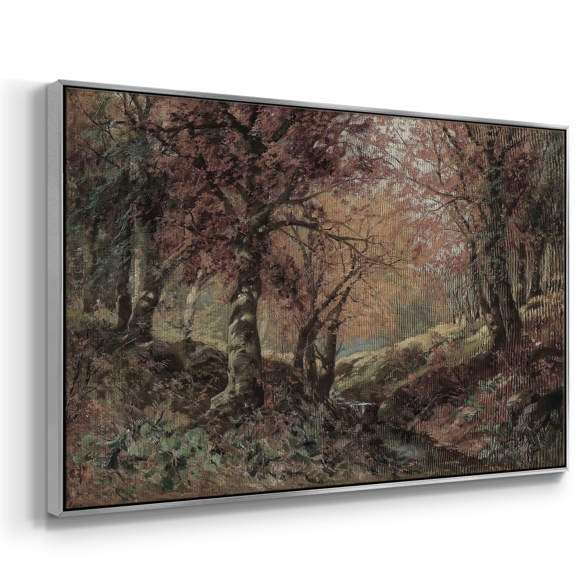 Vintage Landscape-CCCXCI By Wexford Home Framed in Silver Wood Gallery Wrapped Canvas 17 in. x 25 in.