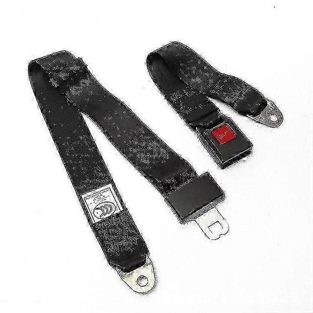 2 Point Seat Belt for Older Cars Universal Fit Nylon Webbing Automotive Replacement Black