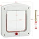 thumbnail image 2 of Puerta para mascotas para gatos y perros, adaptador de solapa para gatos, resistente al agua, con cerradura giratoria de 4 direcciones para gatos, perros pequeños, color blanco, 2 of 5