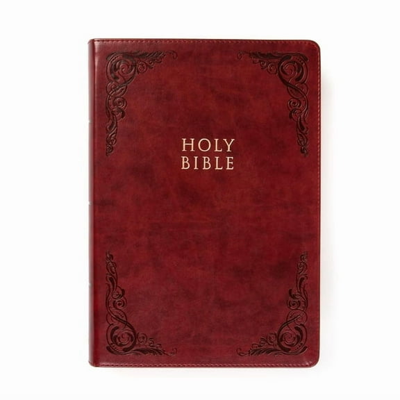 KJV Super Giant Print Reference Bible, Burgundy Leathertouch, Indexed, (Hardcover)