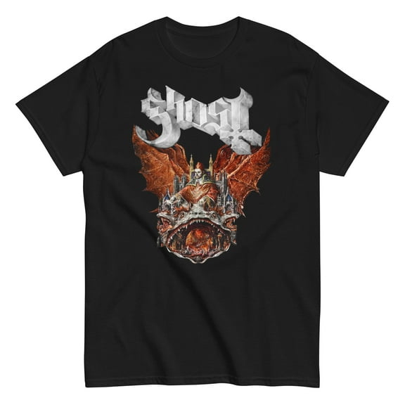 Ghost - Gilded Logo Unisex T-Shirt - Black - Small