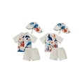 thumbnail image 2 of Gupgi 3Pcs Baby Toddler Boy Swimsuit Summer Shark Print Swimwear Short Sleeve Zipper Rash Guard+Swim Trunks+Hat, 2 of 9