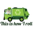 thumbnail image 1 of Removable Home Art Garbage Truck Decoration Cartoon Art Safari Animal Driver Design Vinyl Wall Decal - 22" x 36" Adhesive Kids Bedroom Rear Load Trash Truck Quote Wall DÃ©cor - This Is How I Roll, 1 of 5