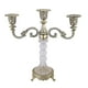 thumbnail image 3 of Candelabro de 3 brazos, elegante candelabro romántico de metal y cristal. Bronce, 3 of 9