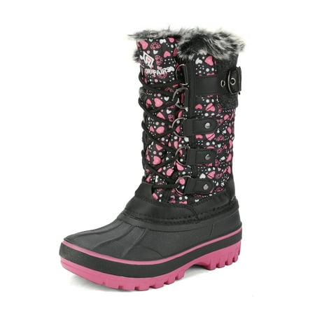 

Dream Pairs Kids Boys & Girls Snow Boots Insulated Waterproof Winter Snow Boots KRIVER-1 BLACK/PINK Size 5