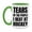 White/Light Green, variant on Funny Hockey Mug - "Tears Of The People I Beat At Hockey" - 11Oz Or 15Oz Ceramic Coffee Cup