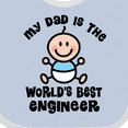 thumbnail image 4 of Inktastic Worlds Best Engineer Dad Boys Baby Bib, 4 of 4