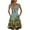 Blue Womens Summer Dress, variant on USSUMA Dresses for Women Party Casual Women's Sleeveless Swing Dress Oil Painting Floral Print High Waist Loose Summer Beach Dresses Flowy Mini Dress