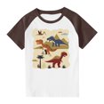 thumbnail image 1 of RXIRUCGD 2025 Vêtements d'Été pour Enfants Tout-Petits Garçons Filles Mode Mignon Col Rond Imprimé Manches Courtes Haut, 1 of 7