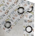 thumbnail image 4 of Ambesonne Retro Grommet Curtain, Cartoon Village Animals, 50" x 108", Yellow Beige, 4 of 6