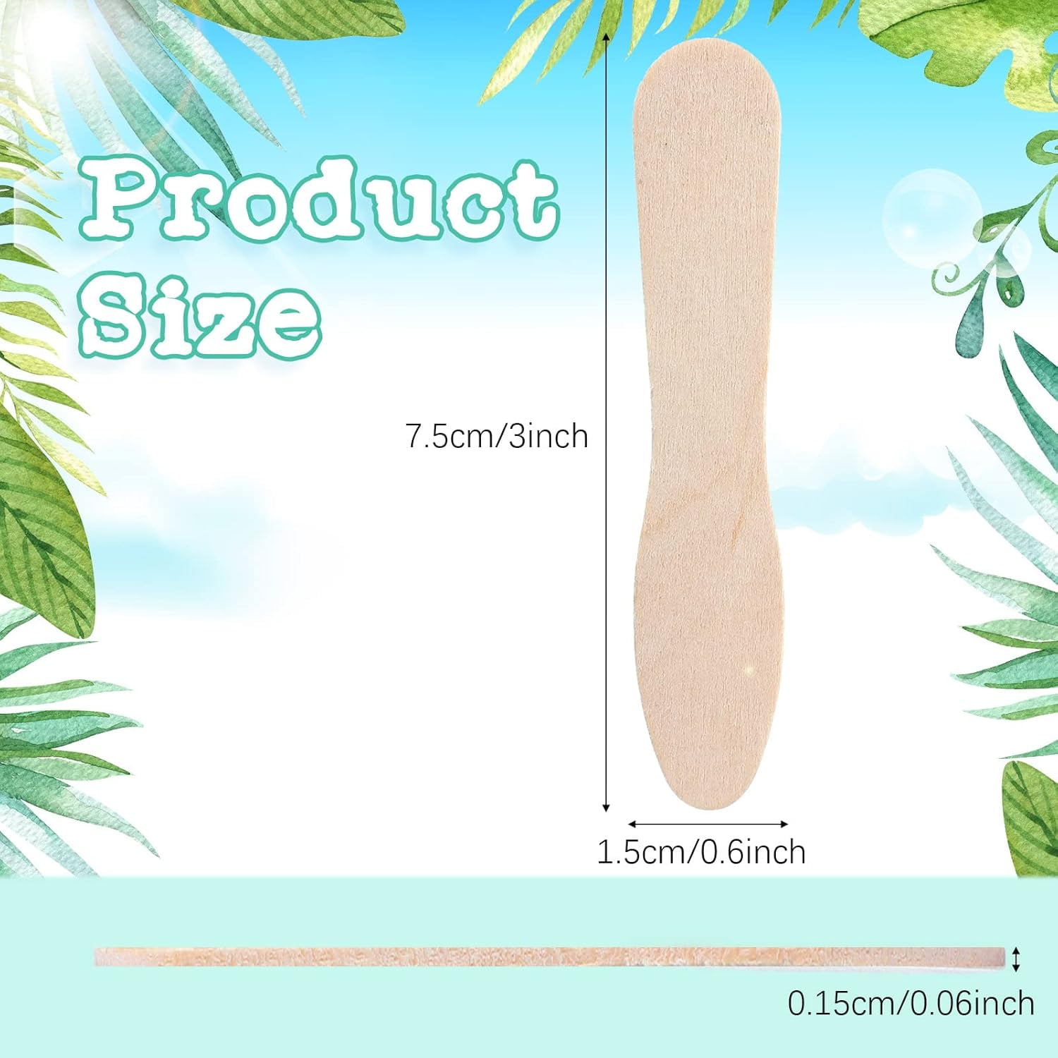 1500 Pcs Wooden Ice Cream Sample Spoons Bulk Disposable Honey Gelato Tasting Sticks Cutlery Mini Wood Chocolate Hot Cocoa Essential Small Wedding Dessert Spoon for Eating Sampling Craft 3 Inches