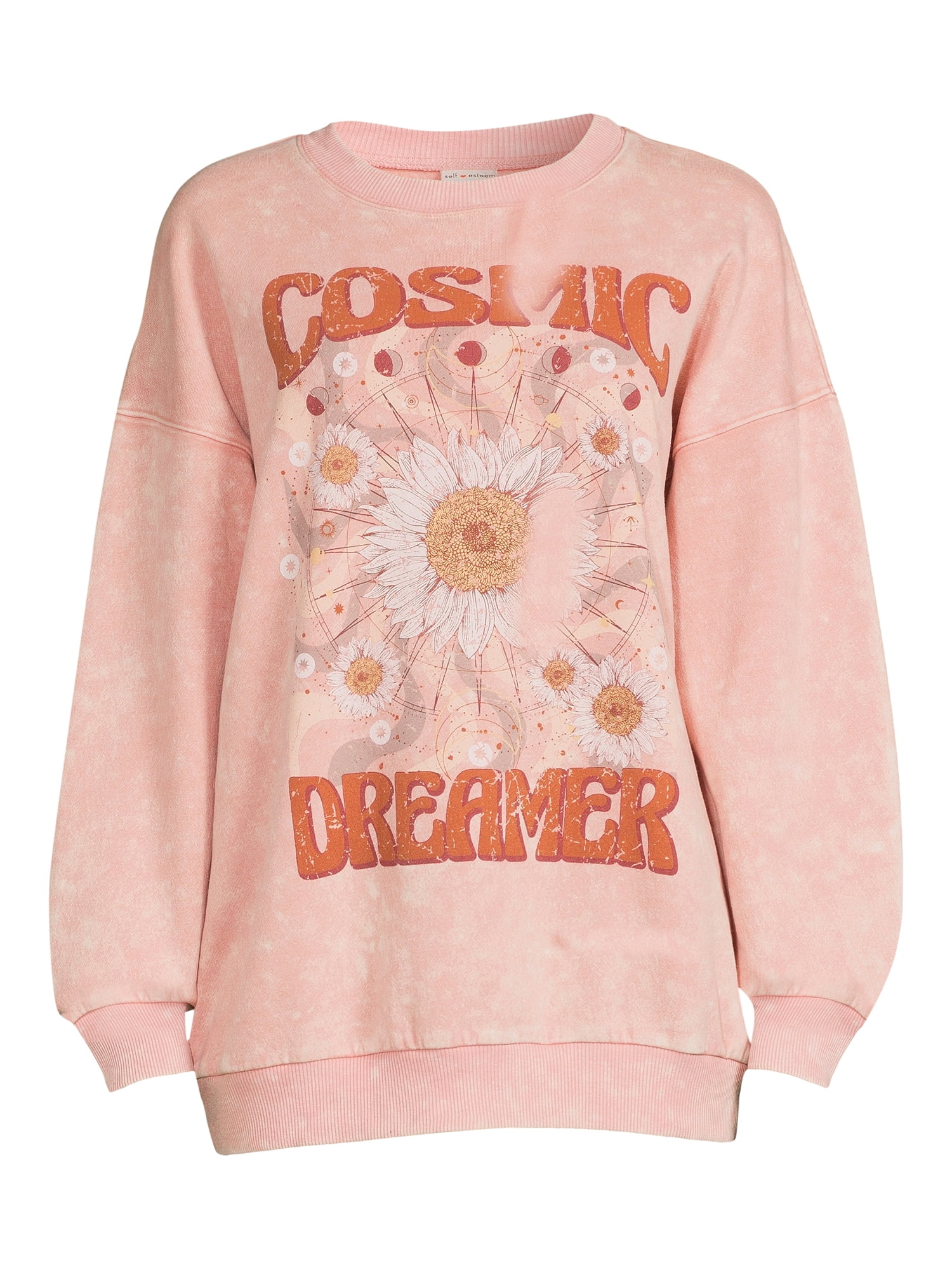 Self Esteem Juniors Mineral Wash Graphic Sweatshirt