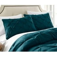 thumbnail image 2 of Chezmoi Collection Berlin 3-Piece Pinch Pleated Pintuck Duvet Cover Set, 2 of 4