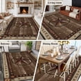 thumbnail image 6 of Rectangle Area Rug 6x9ft,Farmhouse Vintage Country Star Washable Carpet Non-Slip Runner Accent Rugs Indoor Floor Mat for Bedroom Living Room Decor,Rustic Shabby Wooden Plank, 6 of 9