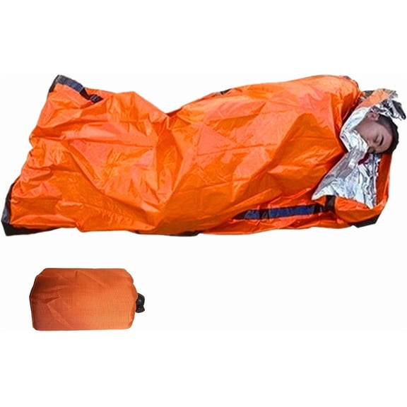 Survival Blanket Sleeping Bag Waterproof Portable Compact, Multifunctional Camping Accessories for Outdoor Use