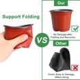 thumbnail image 2 of Cokden 130 Pcs 10cm Plastic Plant Nursery Seed Pots Plastic Plant Pots Seed Starting Pot for Fruit Vegetable Plant Succulents Seedlings Cuttings with 20 PCS Random Colored Plant Labels Red, 2 of 4