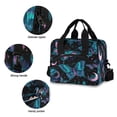 thumbnail image 5 of Insulated Crossbody Lunch Bag 10L Lunch Tote with Adjustable Shoulder Strap for Work Office Picnic Butterfly and The Moon, 5 of 6