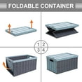 thumbnail image 6 of Citylife 64L Collapsible Storage Bins with Lids Plastic Storage Containers for Organizing Stackable Storage Box Large Heavy Duty Utility Crates, 2 Packs, 6 of 8