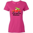 thumbnail image 3 of Inktastic I'll Be Home for Christmas Truck with Tree Women's T-Shirt, 3 of 5