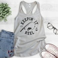 thumbnail image 2 of Keepin' It Reel Tank Top, Ladies Racerback Tank Top, Fishing Tank, Fish Pun Tank, Fisherman Tank, Silver Gray, X-Large, 2 of 3
