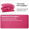 thumbnail image 3 of Ameha 3 Piece Quilt Set Chevron Bedspread Reversible Ultrasoft Microfiber Adult Bedding Pink Color Queen, 3 of 9