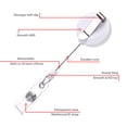 thumbnail image 7 of QREEL Retractable Badge Holders, Badge Reels with Belt Clip for ID Cards & Work Badges (10-Pack, White), 7 of 7