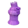 thumbnail image 6 of Znet3D King Poop Emoji Trophy - Fun Award  Gift - Handmade w/Additive Manufacturing - 6" inches Tall - Featuring a Solid Poop Emoji with a Crown, Secured on a Column Pillar (Purple), 6 of 6