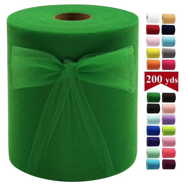 Rollos de tela de tul IONTACH verde esmeralda 15 cm x 183 m