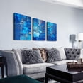 thumbnail image 2 of blue Abstract Canvas art Prints Wall Art Paintings for Living Room family kitchen Bedroom bathroom Wall decor modern Wall Artworks mountain Pictures Vintage wood grain 3 Piece Home Decoration posters, 2 of 7