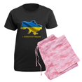thumbnail image 5 of CafePress - I Stand With Ukraine Flag Ukrainian Pride Pajamas - Women's Short Sleeve Print T-Shirt and Pants Dark Cotton Pajama Set, 5 of 7
