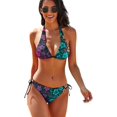 thumbnail image 1 of Faty-T Floral Bikini Womens Sexy Triangle Swimsuit 2 Piece Halter Bathing Suits, 1 of 6