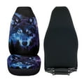 thumbnail image 4 of Uorisanigo 2 PCS Car Seat Covers Front Seats only Soft Plush Galaxy Wolf Auto Seat Cover Car Bucket Seats Protectors Covers Universal Fit for SUV Sedan Van, 4 of 7