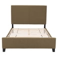 thumbnail image 4 of CorLiving Juniper Fabric Upholstered Adult Full/Double Platform Bed Frame with Padded Headboard and Slats, No Box Spring Required, Clay Brown, 4 of 11
