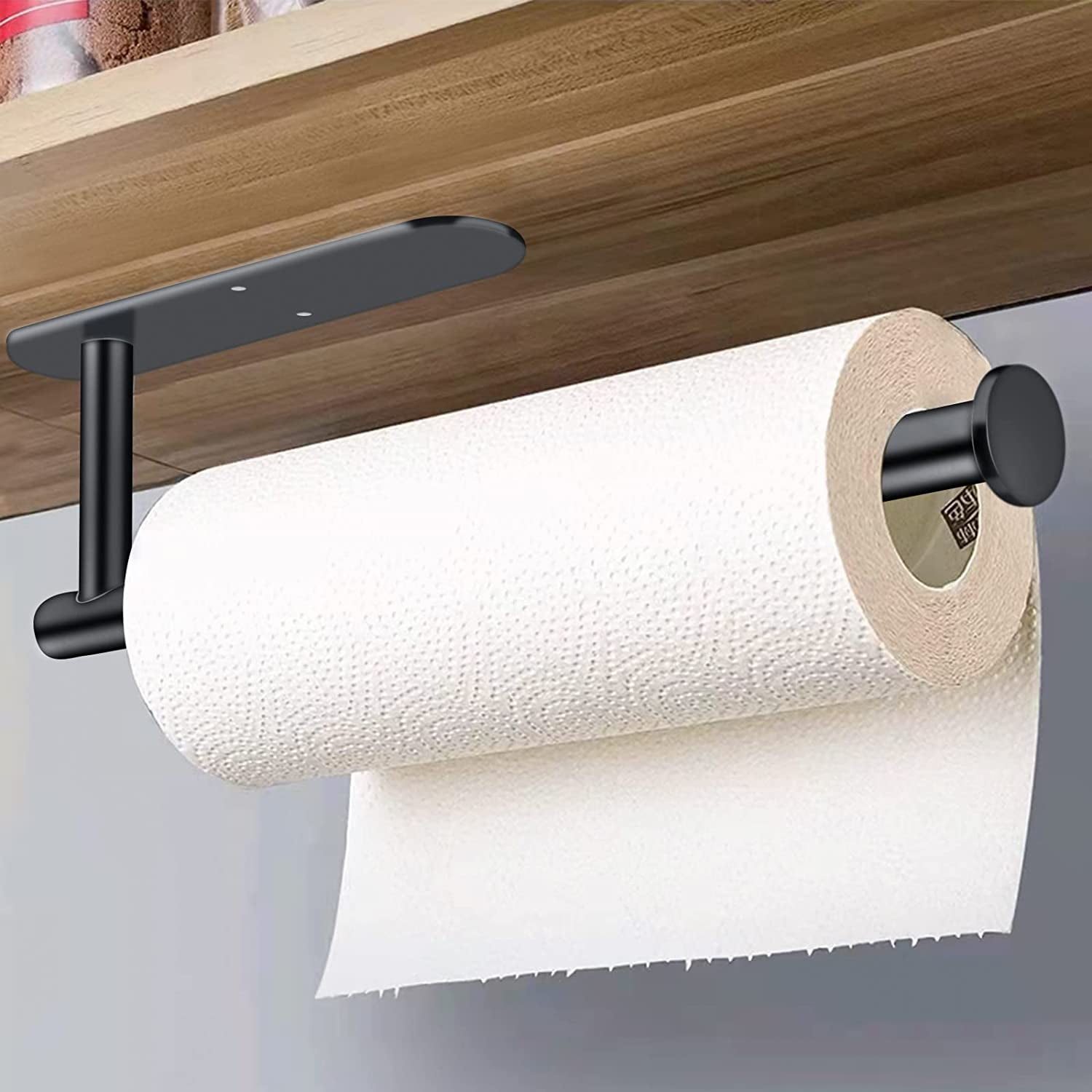 Self-Adhesive Kitchen Paper Towel Rack Toilet Roll Holder Wall Mount Tissue 