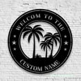 thumbnail image 3 of Craftnamesign Custom Tropical Patio Backyard Sign Metal Wall Art, 3 of 5