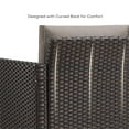 thumbnail image 6 of PARKWELL Wicker Patio Chairs Set of 2,Outdoor Rattan Chairs with Cushion,Porch Balcony Seating Furniture Set 350lb,Gray, 6 of 9