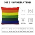 thumbnail image 6 of JRXY Home Decor Pillow Cover Case LGBT Gay Pride 6 Stripe Rainbow Flag Decorative Pillowcases Pillow Cases Cushion Covers Sofa Two Side,Set of 2 White, 6 of 6