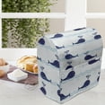 thumbnail image 4 of Whale Lounger Chair Bag, Horizontal Ocean Waves with Blue Fishes Animals of Sea, High Capacity Storage with Handle Container, Lounger Size, Pale Blue Navy Blue, by Ambesonne, 4 of 5
