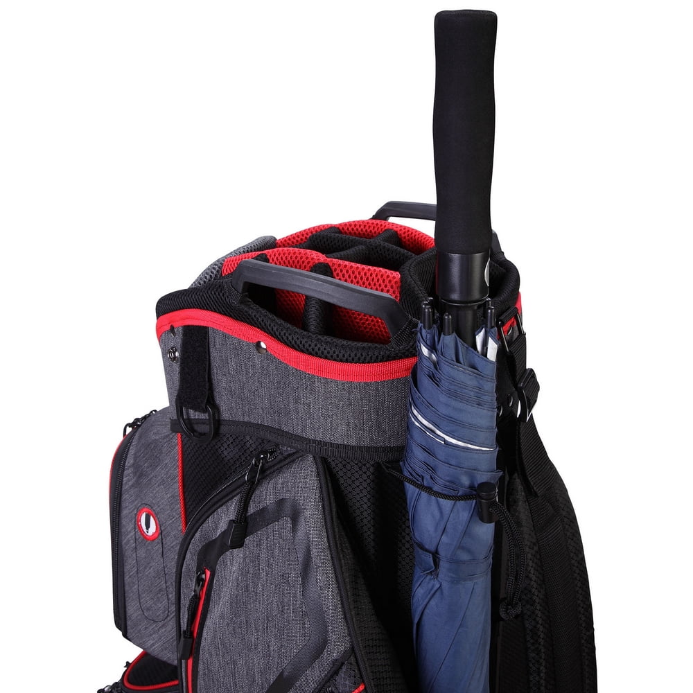 Ram Golf Tour Cart Golf Bags for Men with 14 Way Dividers Top Black, Red