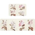 thumbnail image 2 of Vintage Flowers Kitchen Floor Mats, Autumn Retro Flower Butterfly 2 PCS Anti Fatigue Area Runner Rugs Set Stamp Beige Non-Slip Bathroom Comfort Standing Mat Home Decor, 2 of 6