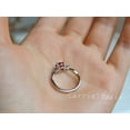 thumbnail image 3 of 3 Stone Style Ruby Ring/925 Silver Lab Ruby Engagement Ring/Red Gem Anniversary Ring/Twist Band, 3 of 3
