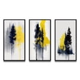 thumbnail image 3 of Designart "Majestic Forest Yellow III" Tree Framed Wall Art Set Of 3 - Yellow Tree Frame Gallery Wall Set For Home Decor, 3 of 7