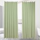 thumbnail image 2 of 2 cortinas decorativas opacas de moda, elegantes cortinas para ventana, para el hogar, sala de estar y dormitorio, color verde claro (213 x 132 cm, instalación perforada)., 2 of 6